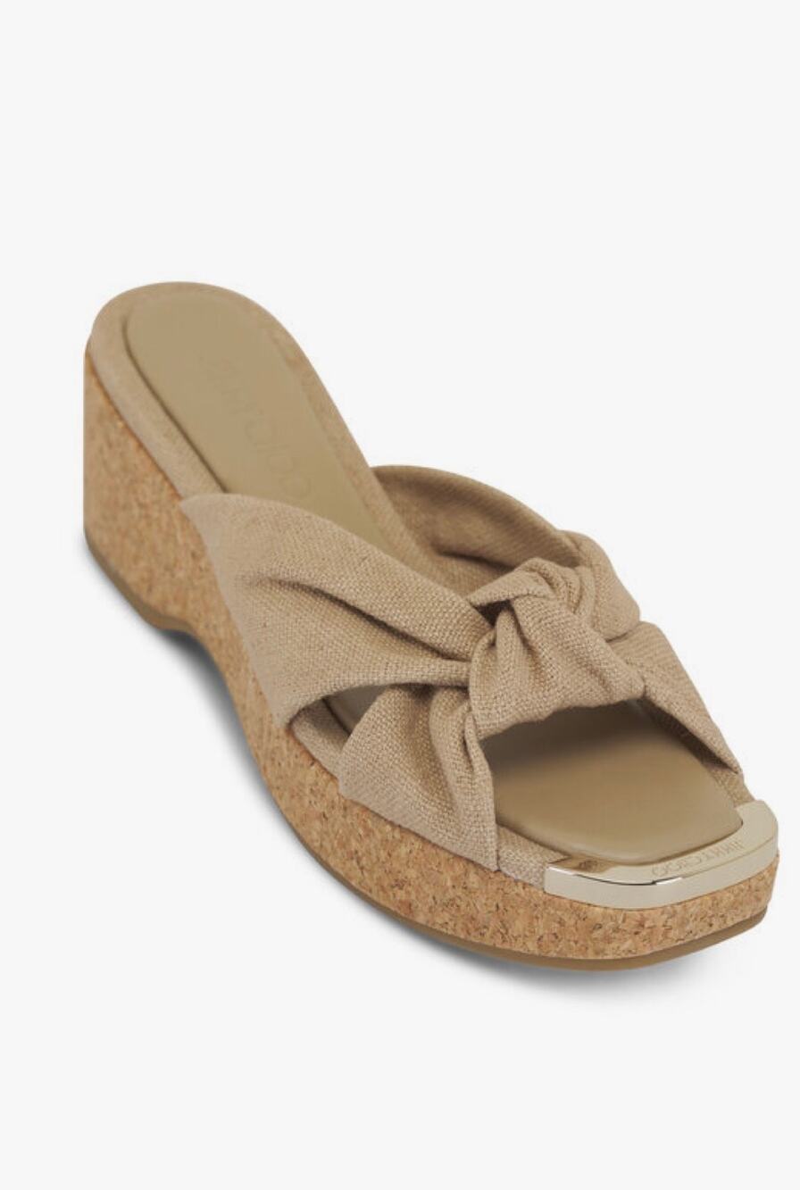 Jimmy Choo Avenue Ballet Pink Wedge Sandal - Size 8